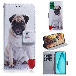 Pug Dog PU Leather Wallet Case for Huawei P40 Lite