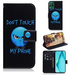 Not Touch My Phone PU Leather Wallet Case for Huawei P40 Lite