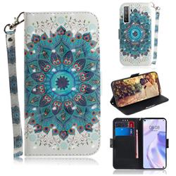 Peacock Mandala 3D Painted Leather Wallet Phone Case for Huawei P40 Lite 5G