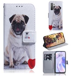 Pug Dog PU Leather Wallet Case for Huawei P40 Lite 5G