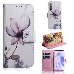 Magnolia Flower PU Leather Wallet Case for Huawei P40 Lite 5G