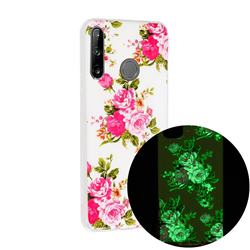 Peony Noctilucent Soft TPU Back Cover for Huawei P40 Lite E