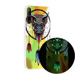 Owl Wind Chimes Noctilucent Soft TPU Back Cover for Huawei P40 Lite E