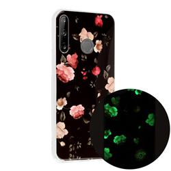 Rose Flower Noctilucent Soft TPU Back Cover for Huawei P40 Lite E
