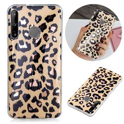 Leopard Galvanized Rose Gold Marble Phone Back Cover for Huawei P40 Lite E