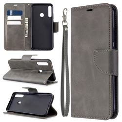 Classic Sheepskin PU Leather Phone Wallet Case for Huawei P40 Lite E - Gray