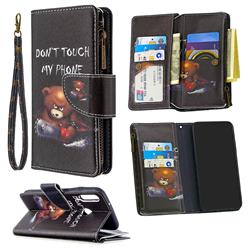 Chainsaw Bear Binfen Color BF03 Retro Zipper Leather Wallet Phone Case for Huawei P40 Lite E