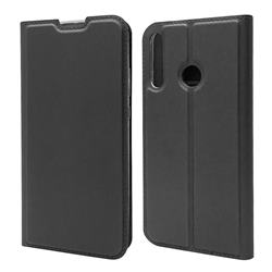 Ultra Slim Card Magnetic Automatic Suction Leather Wallet Case for Huawei P40 Lite E - Star Grey