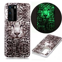 Leopard Tiger Noctilucent Soft TPU Back Cover for Huawei P40 Pro