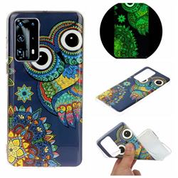 Tribe Owl Noctilucent Soft TPU Back Cover for Huawei P40 Pro