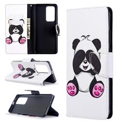 Lovely Panda Leather Wallet Case for Huawei P40 Pro