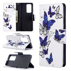 Flying Butterflies Leather Wallet Case for Huawei P40 Pro