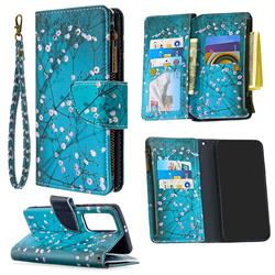 Blue Plum Binfen Color BF03 Retro Zipper Leather Wallet Phone Case for Huawei P40 Pro