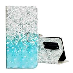 Sea Sand 3D Painted Leather Phone Wallet Case for Huawei P40 Pro