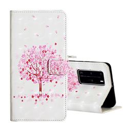 Sakura Flower Tree 3D Painted Leather Phone Wallet Case for Huawei P40 Pro