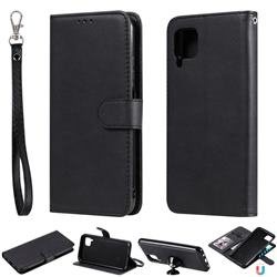 Retro Greek Detachable Magnetic PU Leather Wallet Phone Case for Huawei P40 Pro - Black