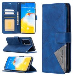 Binfen Color BF05 Prismatic Slim Wallet Flip Cover for Huawei P40 Pro - Blue