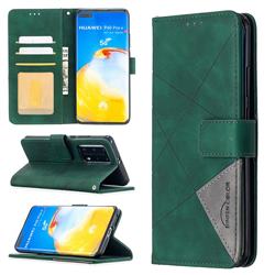 Binfen Color BF05 Prismatic Slim Wallet Flip Cover for Huawei P40 Pro - Green