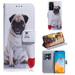 Pug Dog PU Leather Wallet Case for Huawei P40 Pro