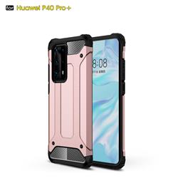 King Kong Armor Premium Shockproof Dual Layer Rugged Hard Cover for Huawei P40 Pro+ / P40 Plus 5G - Rose Gold
