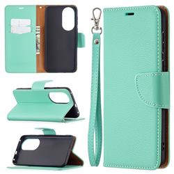 Classic Luxury Litchi Leather Phone Wallet Case for Huawei P50 - Green