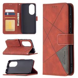 Binfen Color BF05 Prismatic Slim Wallet Flip Cover for Huawei P50 - Brown