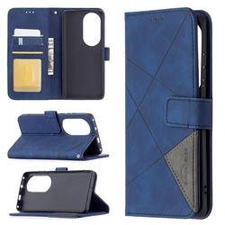 Binfen Color BF05 Prismatic Slim Wallet Flip Cover for Huawei P50 Pro - Blue