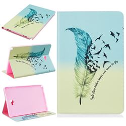 Feather Bird Folio Stand Leather Wallet Case for Samsung Galaxy Tab A 10.1 with S-Pen P580 P585