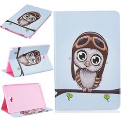 Owl Pilots Folio Stand Leather Wallet Case for Samsung Galaxy Tab A 10.1 with S-Pen P580 P585