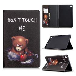 Chainsaw Bear Folio Stand Leather Wallet Case for Samsung Galaxy Tab S6 Lite P610 P615
