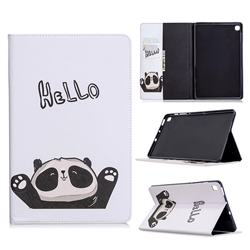 Hello Panda Folio Stand Tablet Leather Wallet Case for Samsung Galaxy Tab S6 Lite P610 P615