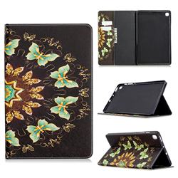 Circle Butterflies Folio Stand Tablet Leather Wallet Case for Samsung Galaxy Tab S6 Lite P610 P615