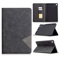 Binfen Color Prismatic Slim Magnetic Sucking Stitching Wallet Flip Cover for Samsung Galaxy Tab S6 Lite P610 P615 - Black