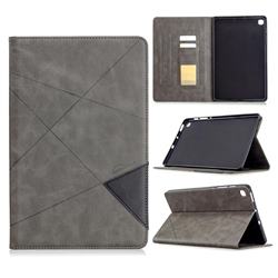 Binfen Color Prismatic Slim Magnetic Sucking Stitching Wallet Flip Cover for Samsung Galaxy Tab S6 Lite P610 P615 - Gray