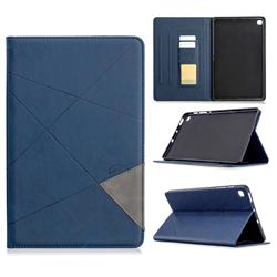 Binfen Color Prismatic Slim Magnetic Sucking Stitching Wallet Flip Cover for Samsung Galaxy Tab S6 Lite P610 P615 - Blue