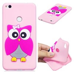 Pink Owl Soft 3D Silicone Case for Huawei P8 Lite 2017 / P9 Honor 8 Nova Lite
