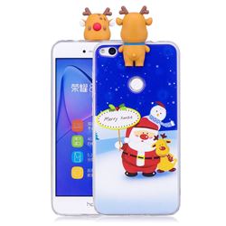 Snow Santa Claus Soft 3D Climbing Doll Soft Case for Huawei P8 Lite 2017 / P9 Honor 8 Nova Lite