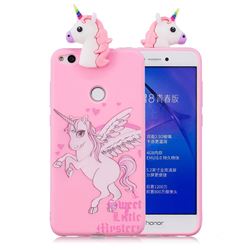 Wings Unicorn Soft 3D Climbing Doll Soft Case for Huawei P8 Lite 2017 / P9 Honor 8 Nova Lite
