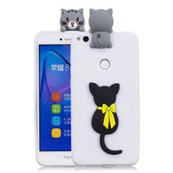 Little Black Cat Soft 3D Climbing Doll Soft Case for Huawei P8 Lite 2017 / P9 Honor 8 Nova Lite