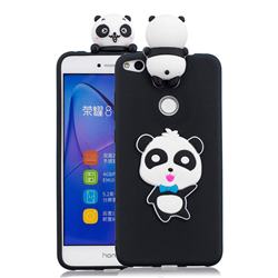 Blue Bow Panda Soft 3D Climbing Doll Soft Case for Huawei P8 Lite 2017 / P9 Honor 8 Nova Lite