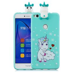 Heart Unicorn Soft 3D Climbing Doll Soft Case for Huawei P8 Lite 2017 / P9 Honor 8 Nova Lite