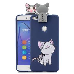Grinning Cat Soft 3D Climbing Doll Stand Soft Case for Huawei P8 Lite 2017 / P9 Honor 8 Nova Lite
