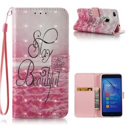 Beautiful 3D Painted Leather Wallet Case for Huawei P8 Lite 2017 / P9 Honor 8 Nova Lite