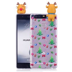 Christmas Bow Soft 3D Climbing Doll Soft Case for Huawei P9