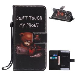 Angry Bear PU Leather Wallet Case for Huawei P9