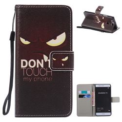 Angry Eyes PU Leather Wallet Case for Huawei P9