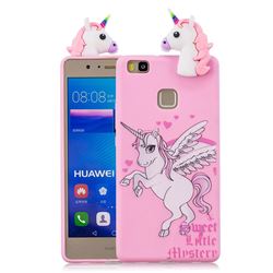 Wings Unicorn Soft 3D Climbing Doll Soft Case for Huawei P9 Lite G9 Lite