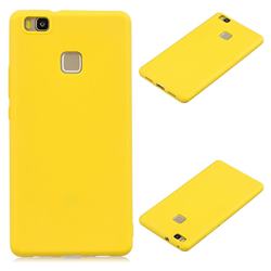 Candy Soft Silicone Protective Phone Case for Huawei P9 Lite G9 Lite - Yellow