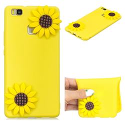 Yellow Sunflower Soft 3D Silicone Case for Huawei P9 Lite G9 Lite