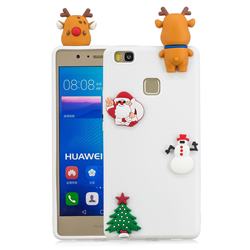 White Elk Christmas Xmax Soft 3D Silicone Case for Huawei P9 Lite G9 Lite